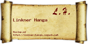 Linkner Hanga névjegykártya